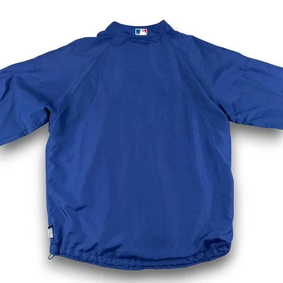 Los Angeles Dodgers Jacket Mens L Blue 1/4 Zip MLB Cool base Dugout VIntage